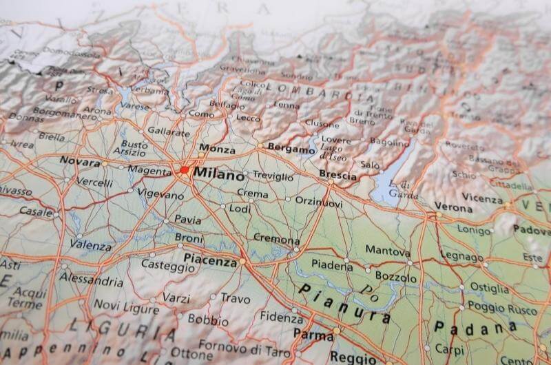 Mapa de Milán