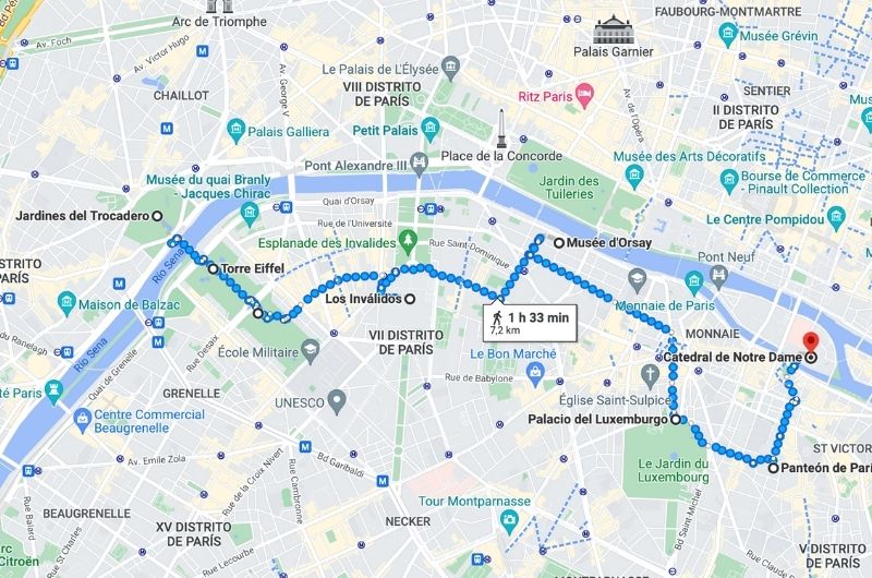 Mapa día 1 París